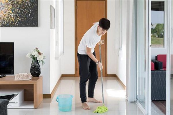 Dreaming of mopping and wiping the floor