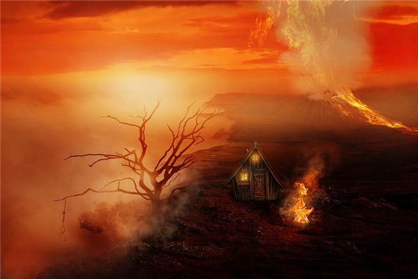 I dreamt that a volcanic eruption destroyed my home.