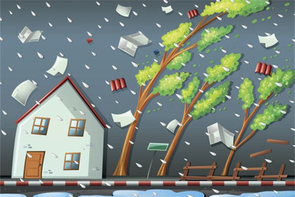 I dreamt that the house was blown askew by the wind.