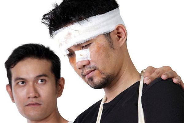 I dreamed that I was hit on the head by a bad guy.