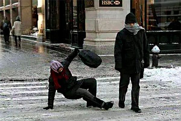 I dreamed of slipping on an icy, snowy road.